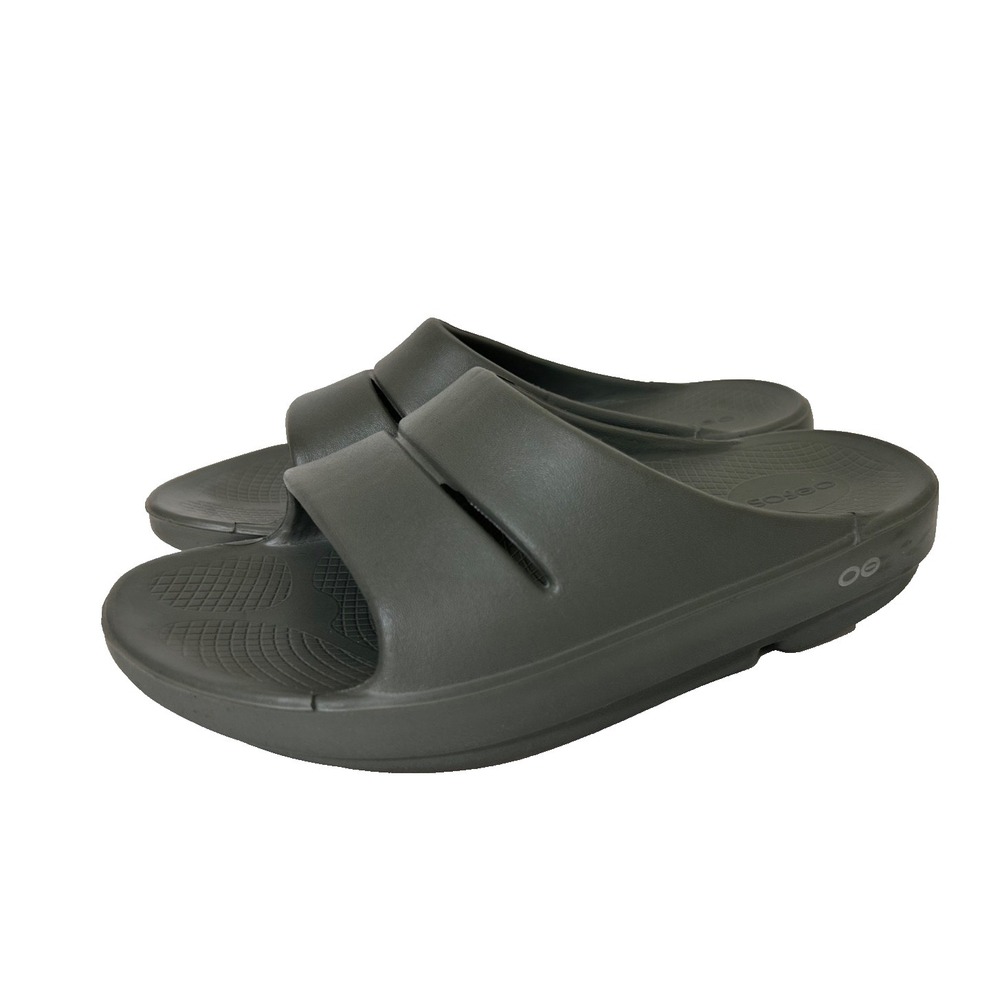 OOFOS OOahh Sandals Slip-on Recovery Slides Women's 9 Men's 7 EU 40 Green